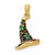 14K w/ Enamel 3-D Witch's Hat (Halloween) Charm