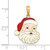 14K w/ Enamel Santa Face Charm