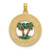 14K w/ Enamel SARASOTA Circle Palm Tree Charm