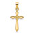 14K w/ Engraved Edges Cross Charm