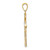 14K w/ Rhodium and D/C Reversible Cross Charm