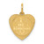 14k #1 GODDAUGHTER Heart Disc Charm