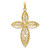 14K W/ Rhodium Beaded Filigree Cross Charm