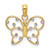 14k w/ Rhodium Butterfly Charm