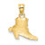 14k w/ Rhodium Cowboy Boot Charm