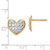 14k w/ Rhodium D/C Heart Post Earrings - TE-17F82E5F-4210