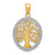14k w/ Rhodium Tree of Life Pendant