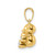 14k w/ White Rhodium 3D Diamond-cut Teddy Bear Pendant