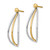 14k w/ White Rhodium Ball Stud w/ Triple Wire Dangle Jacket Earrings