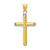 14k w/Rhodium 3-D Hollow Cross Pendant - K3-BC673879-8570