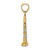 14K W/Rhodium 3-D Lighthouse Charm