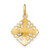 14K w/Rhodium and  D/C Filigree Medallion Charm