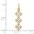 14K w/Rhodium and D/C 3 Diamond Shapes Charm