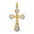 14K w/Rhodium and D/C Reversible Cross Charm