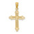 14k w/Rhodium Budded Cross Pendant - C3-D4551F0C-4462