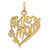 14k #1 Mom Heart Charm