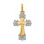 14K w/Rhodium Cross Charm