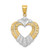 14k w/Rhodium Cut-Out Heart Charm
