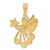 14K w/Rhodium D/C Angel with a Star