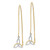 14k w/Rhodium D/C Box Chain Celtic Knot Threader Earrings