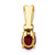 14k w/Rhodium Diamond and .66 Oval Ruby Pendant