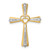 14k w/Rhodium Diamond Cross Pendant
