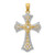 14K w/Rhodium Diamond-Cut Cross Pendant - C4-8CA0DB5A-7172