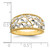 14k w/Rhodium Diamond-cut Filigree Leaf Ring