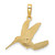 14k w/Rhodium Diamond-cut Humming Bird Pendant