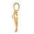 14k w/Rhodium Double Dolphin Heart Pendant