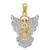 14k w/Rhodium Filigree Angel Pendant - D3-0ADEF998-5273