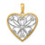 14k w/Rhodium Filigree Heart Charm