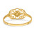 14K w/Rhodium Filigree Ring