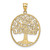 14k w/Rhodium Filigree Tree of Life Pendant