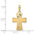 14K w/Rhodium Footprints Cross Pendant