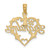 14K #1 Script GRANDMA In Heart Charm