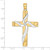 14K w/Rhodium HOPE FAITH LOVE BELIEVE Cross Pendant