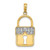 14k w/Rhodium Lock Charm