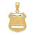 14k w/Rhodium Police Badge Pendant