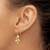 14K w/Rhodium Polished Hearts Shepherd Hook Earrings