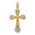 14K w/Rhodium Reversible Cross Pendant