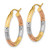 14k w/White and Rose Rhodium Polished Diamond-cut Hoop Earrings - TF-20D99E95-8997