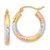14k w/White and Rose Rhodium Polished Diamond-cut Hoop Earrings - TF-7F01C596-9494