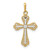 14K w/White Rhodium CZ Cross Pendant