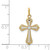 14K w/White Rhodium CZ Cross Pendant