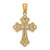 14K w/White Rhodium D/C Cross Pendant