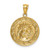 14K w/White Rhodium Jesus Medal