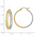 14k w/White Rhodium Polished Satin Diamond-cut In/Out Hoop Earrings - TF-0D58ECA7-3669