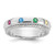14k WG 6 Birthstone and Diamond Mother's Ring Semi-mount