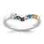 14k WG 6 Birthstone with Diamond with Mother's Ring Semi-mount